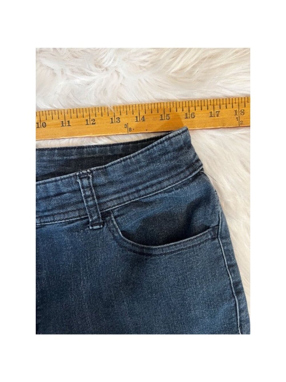 Chico's Womens Jeans Rhinestone Sz 10 Blue Pockets Skinny Ankle - Picture 5 of 8